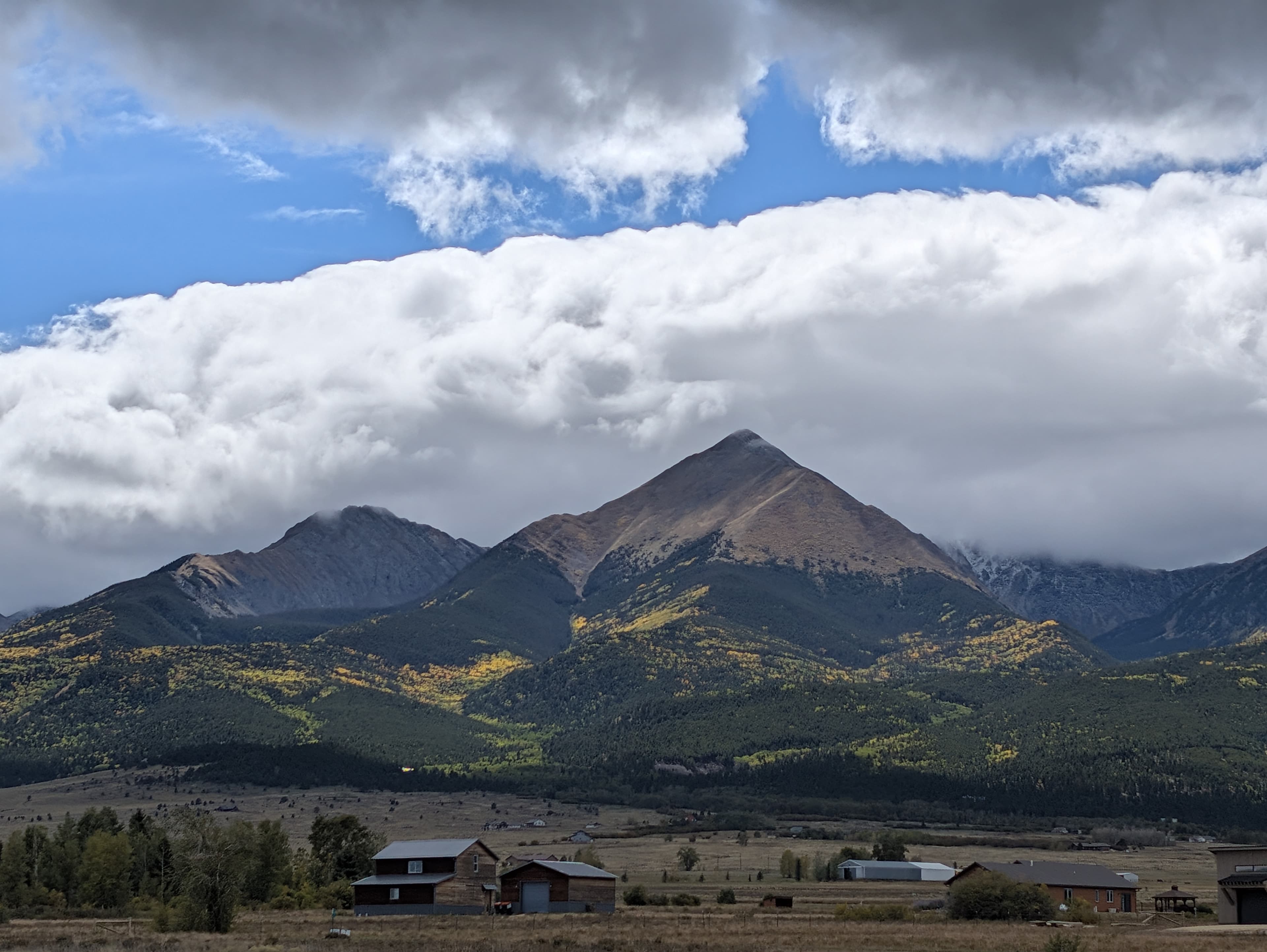 Clouds and mountains